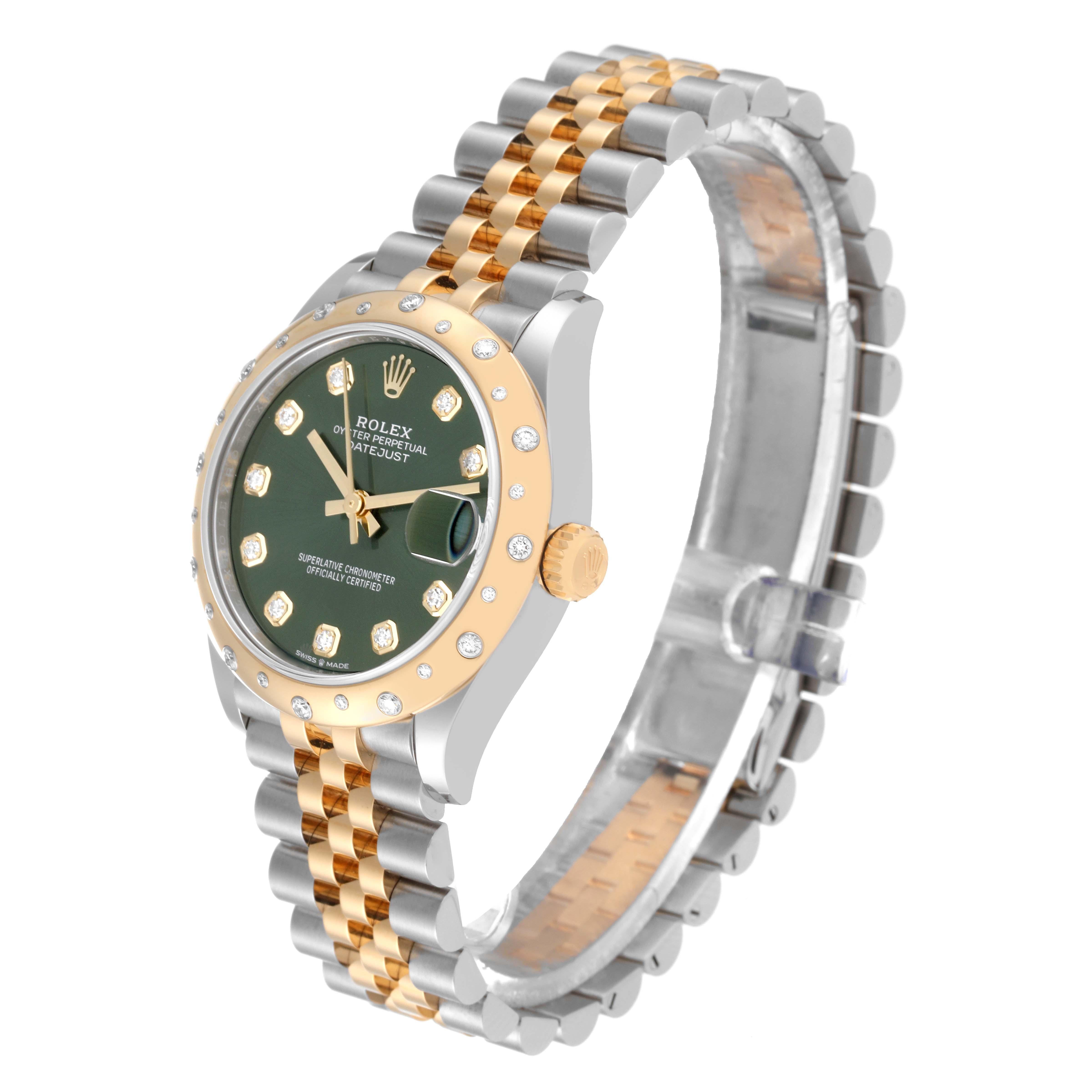 Rolex Datejust Midsize Steel Yellow Gold Diamond Ladies Watch 278343 Unworn For Sale 3