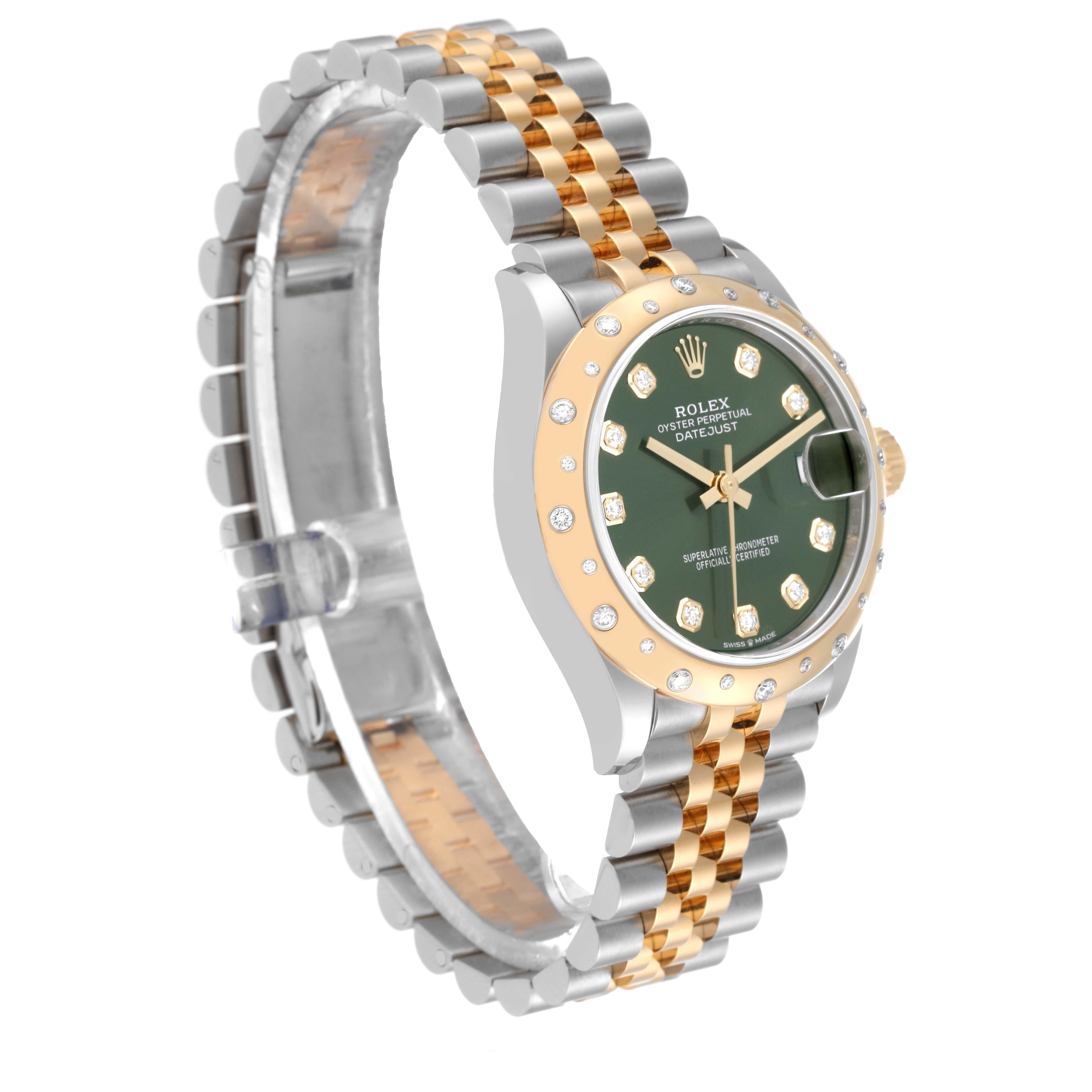 Rolex Datejust Midsize Steel Yellow Gold Diamond Ladies Watch 278343 Unworn For Sale 5