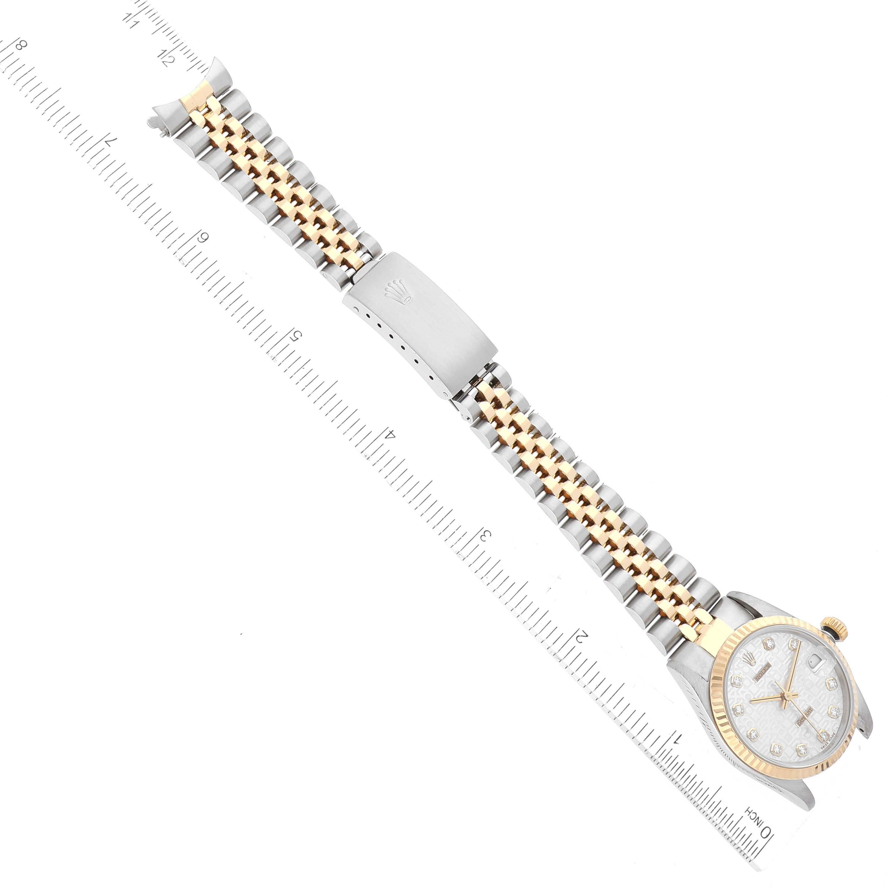 Rolex Datejust Midsize Steel Yellow Gold Diamond Ladies Watch 78273 6