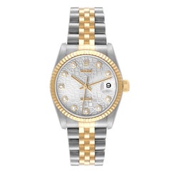 Rolex Datejust Midsize Steel Yellow Gold Diamond Ladies Watch 78273