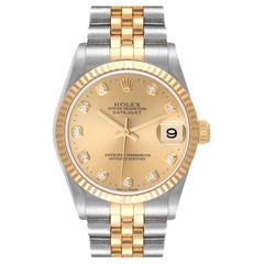Rolex Datejust Damenuhr 78273 aus Stahl und Gelbgold mit Diamanten