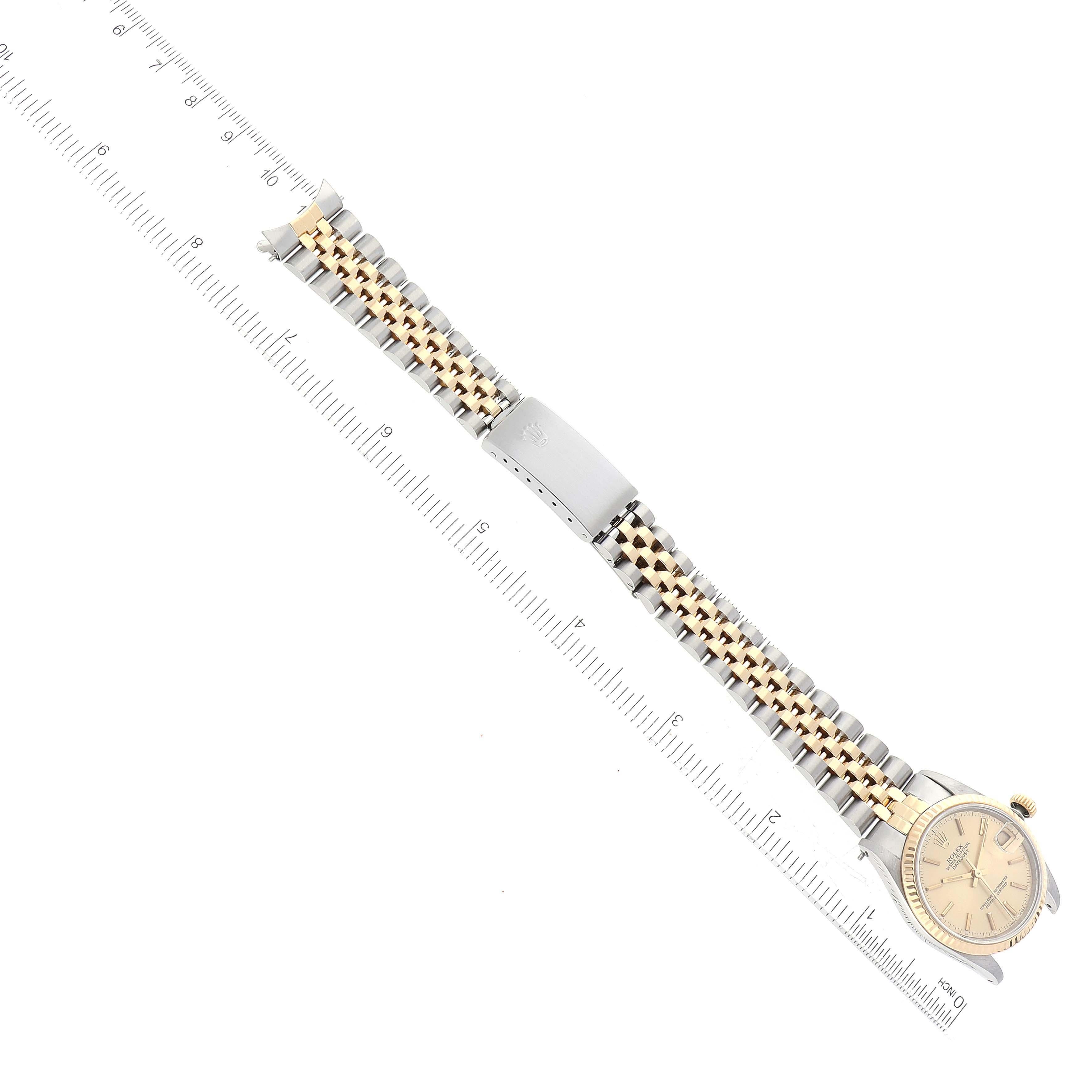 Rolex Datejust Midsize Steel Yellow Gold Ladies Watch 68273 Box Papers 6