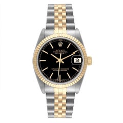 Rolex Datejust Midsize Steel Yellow Gold Ladies Watch 68273 Box Papers