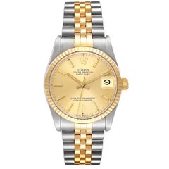 Rolex Datejust Midsize Steel Yellow Gold Ladies Watch 68273 Box Papers