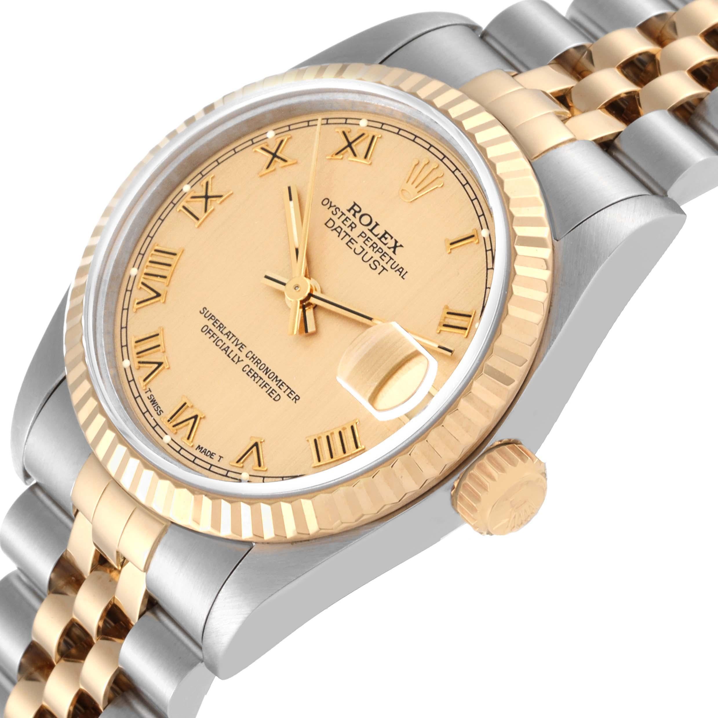 Rolex Datejust Midsize Steel Yellow Gold Ladies Watch 68273 Box Papers 2