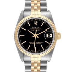 Rolex Datejust Midsize Steel Yellow Gold Ladies Watch 68273 Box Papers