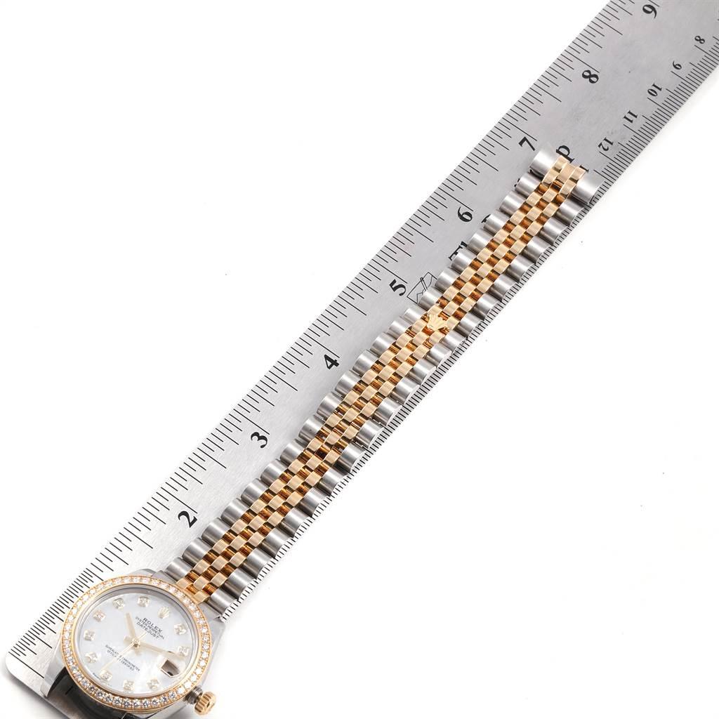 Rolex Datejust Midsize Steel Yellow Gold MOP Diamond Ladies Watch 178383 5