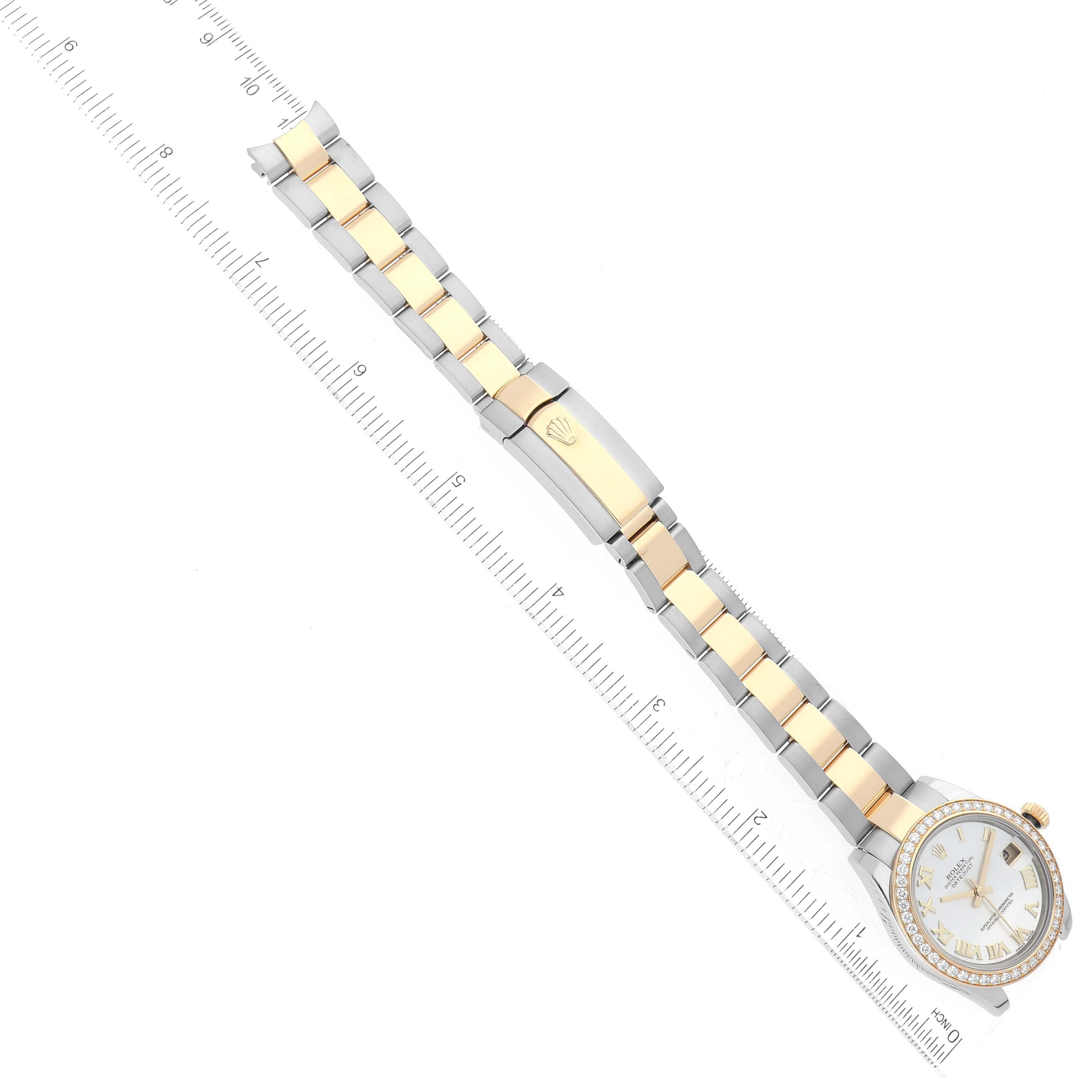 Rolex Datejust Midsize Steel Yellow Gold Mother of Pearl Diamond Ladies Watch  6