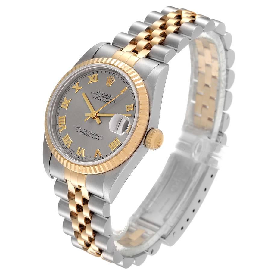 Women's Rolex Datejust Midsize Steel Yellow Gold Slate Dial Ladies Watch 78273 For Sale