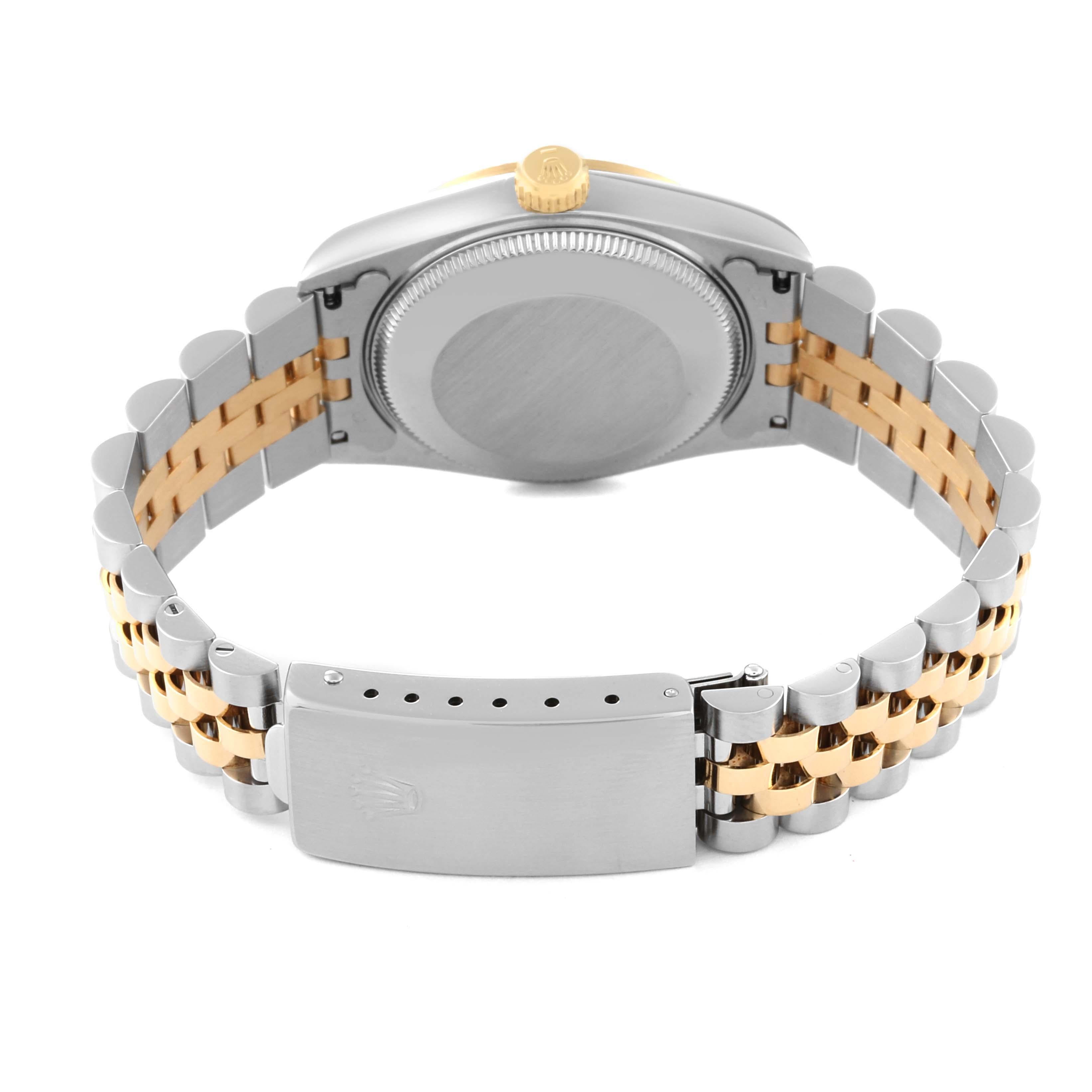 Rolex Datejust Midsize Steel Yellow Gold Vignette Diamond Ladies Watch 68273 For Sale 5