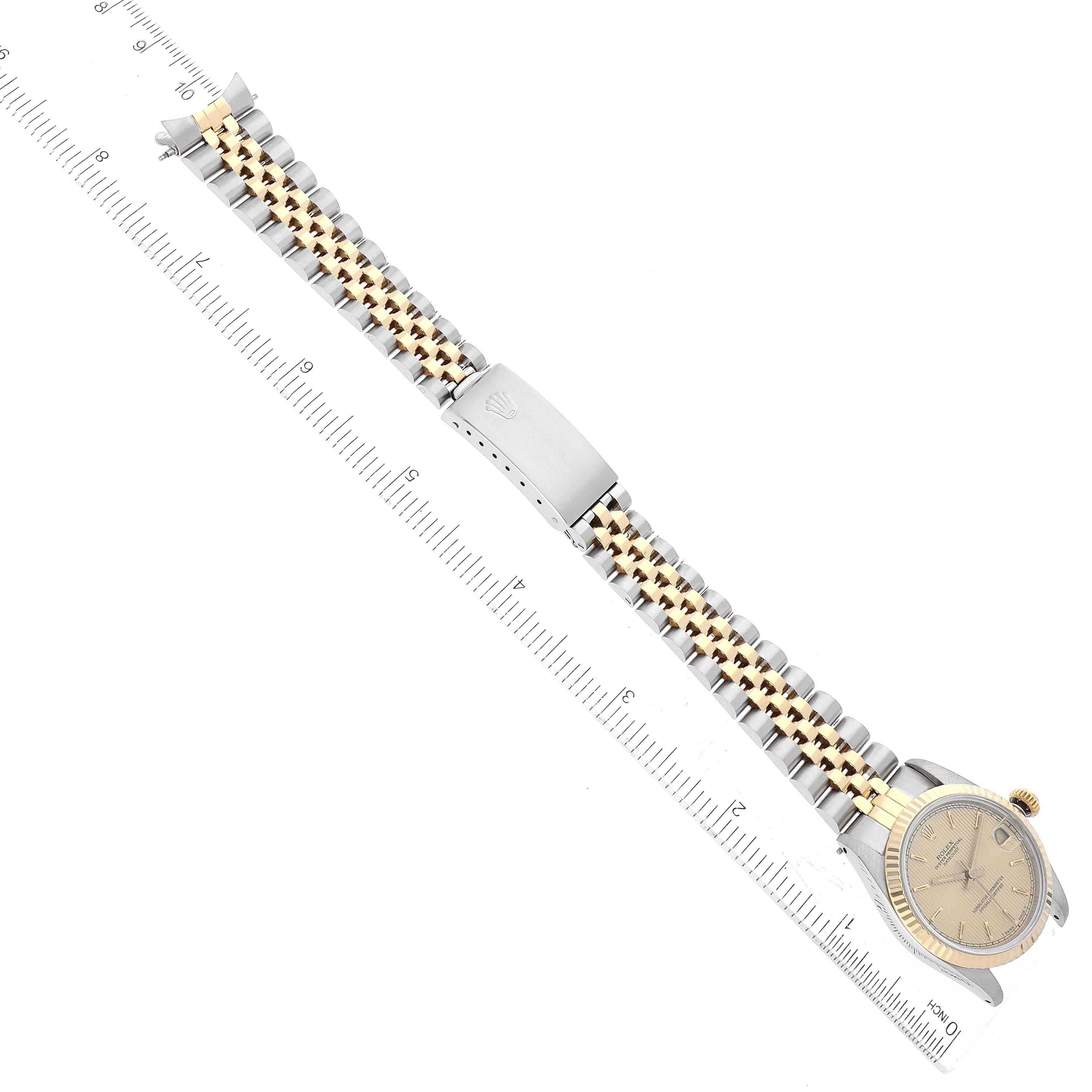Rolex Datejust Midsize Tapestry Dial Steel Yellow Gold Ladies Watch 68273 6