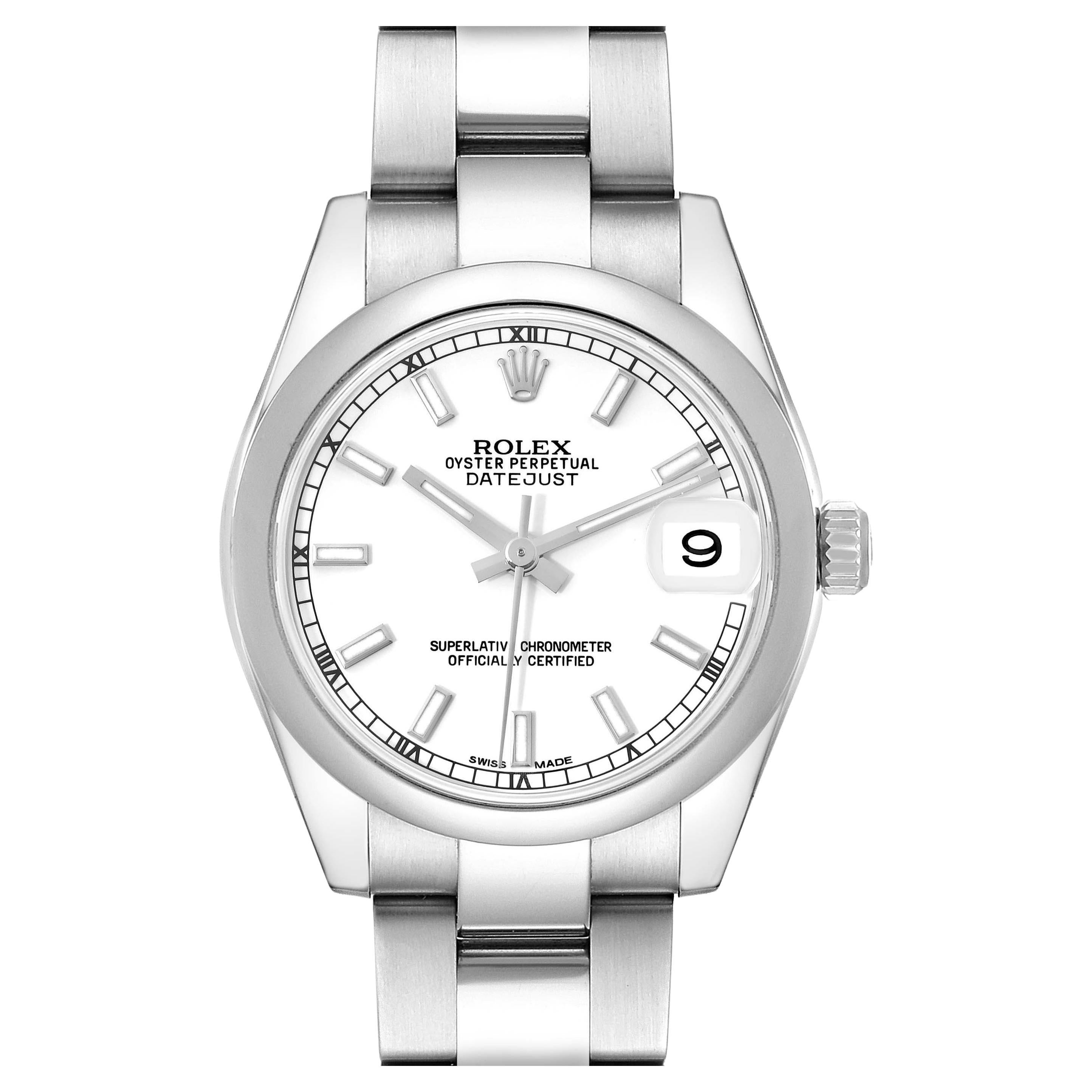 Rolex Datejust Midsize White Dial Steel Ladies Watch 178240
