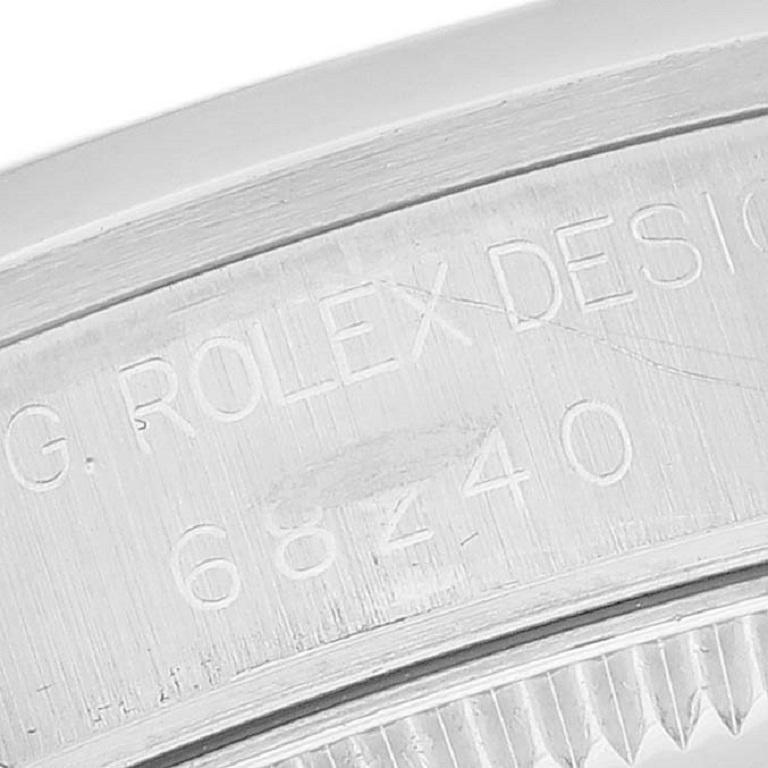 Rolex Datejust Midsize White Dial Steel Ladies Watch 68240 Box Papers 2