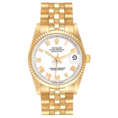 Rolex Datejust Midsize White Dial Yellow Gold Ladies Watch 68278