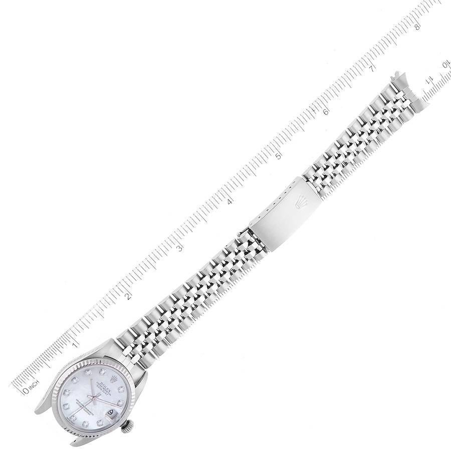 Rolex Datejust Midsize Weißgold MOP Diamant-Zifferblatt Damenuhr 78274 Box Papiere 7