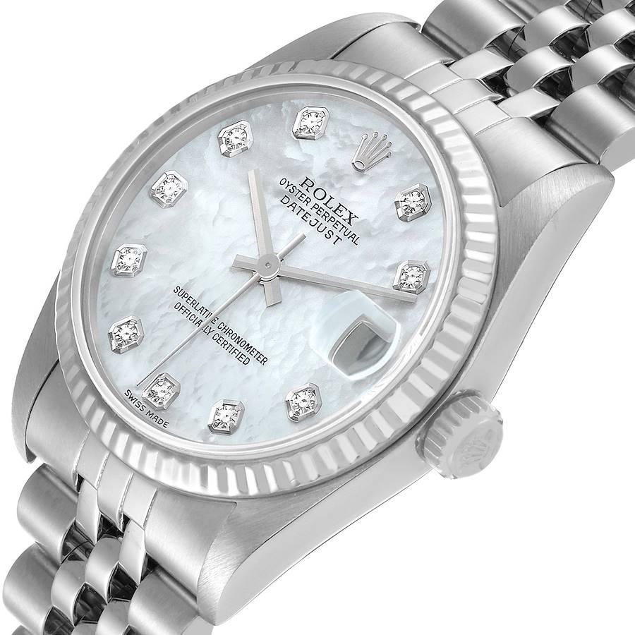 Rolex Datejust Midsize Weißgold MOP Diamant-Zifferblatt Damenuhr 78274 Box Papiere 2
