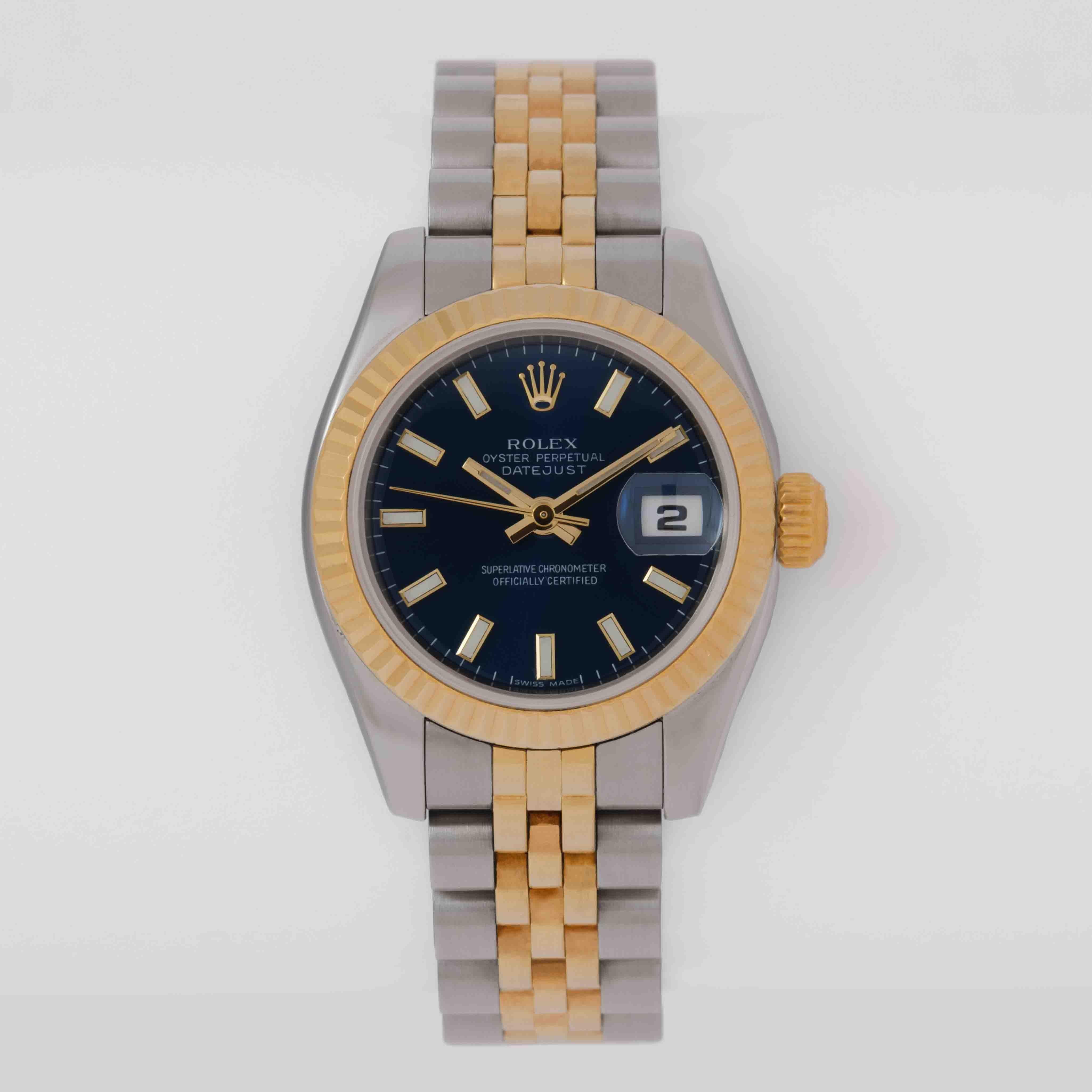 Moderno Rolex DateJust Modello 179173 in acciaio inox e oro giallo 18 carati in vendita