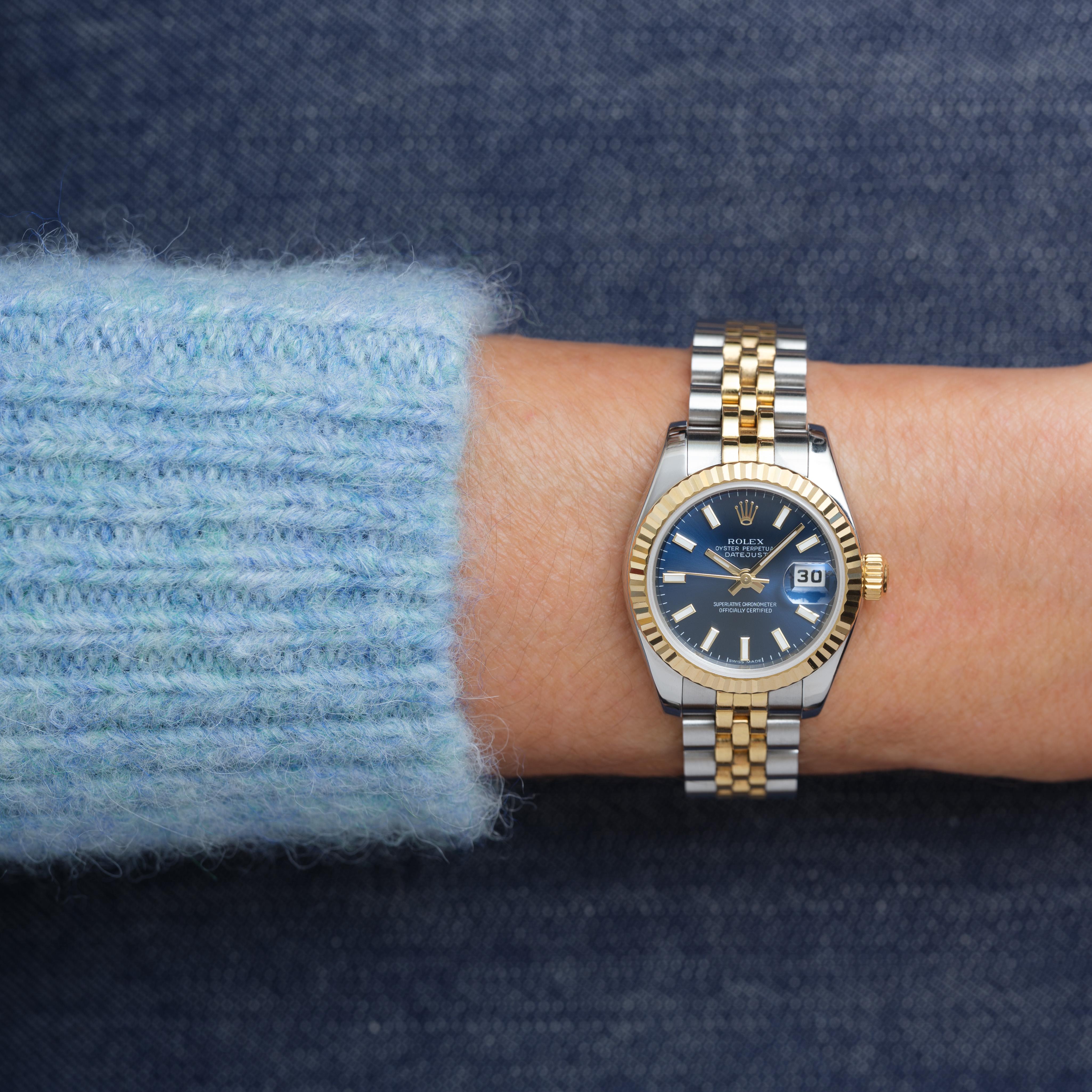 Rolex DateJust Modello 179173 in acciaio inox e oro giallo 18 carati in vendita 4