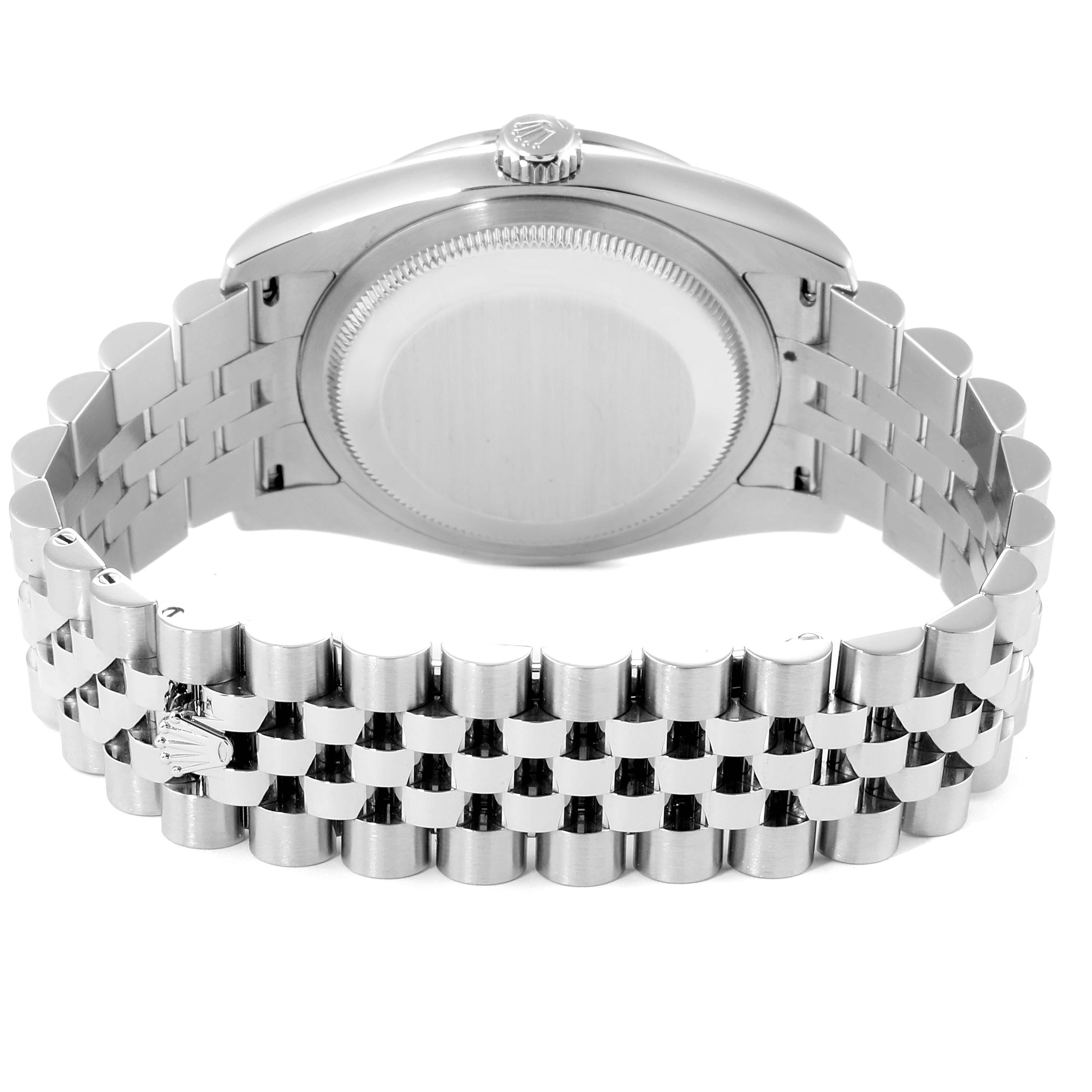 Rolex Datejust Mother of Pearl Diamond Dial Bezel Steel Men’s Watch 116244 For Sale 5