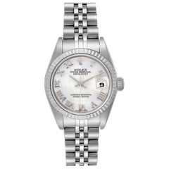 Rolex Datejust Mother of Pearl Dial Steel White Gold Ladies Watch 79174