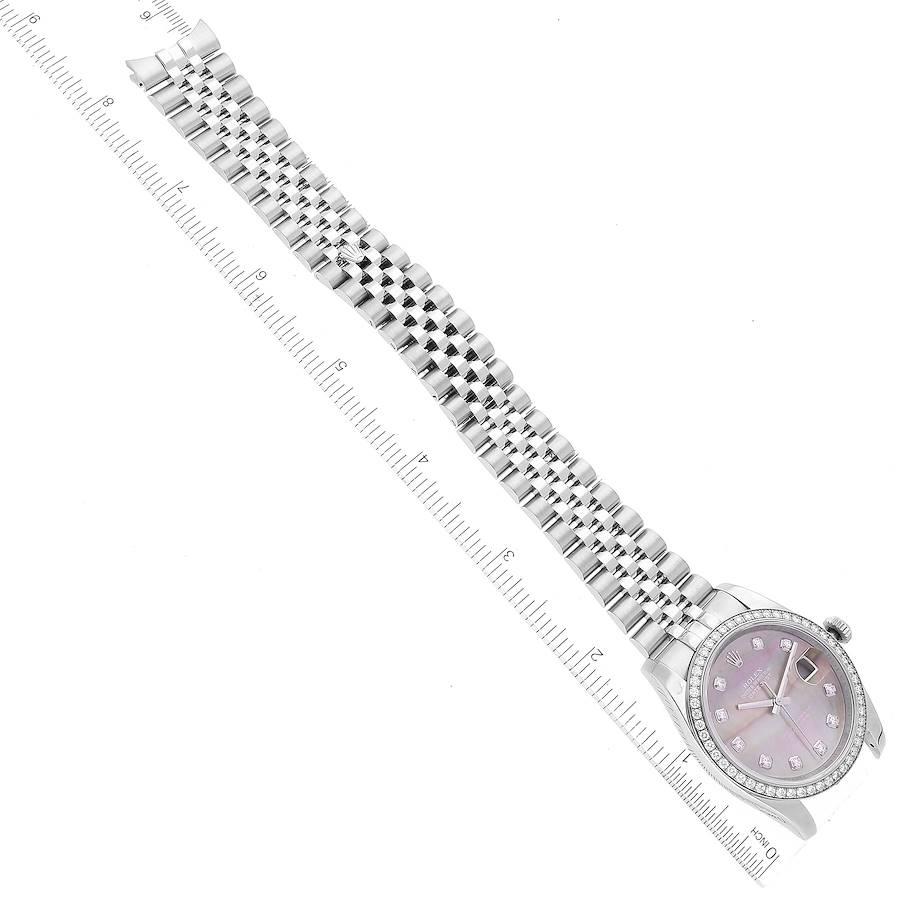 Rolex Datejust Mother of Pearl Diamond Dial Bezel Steel Mens Watch 116244 6