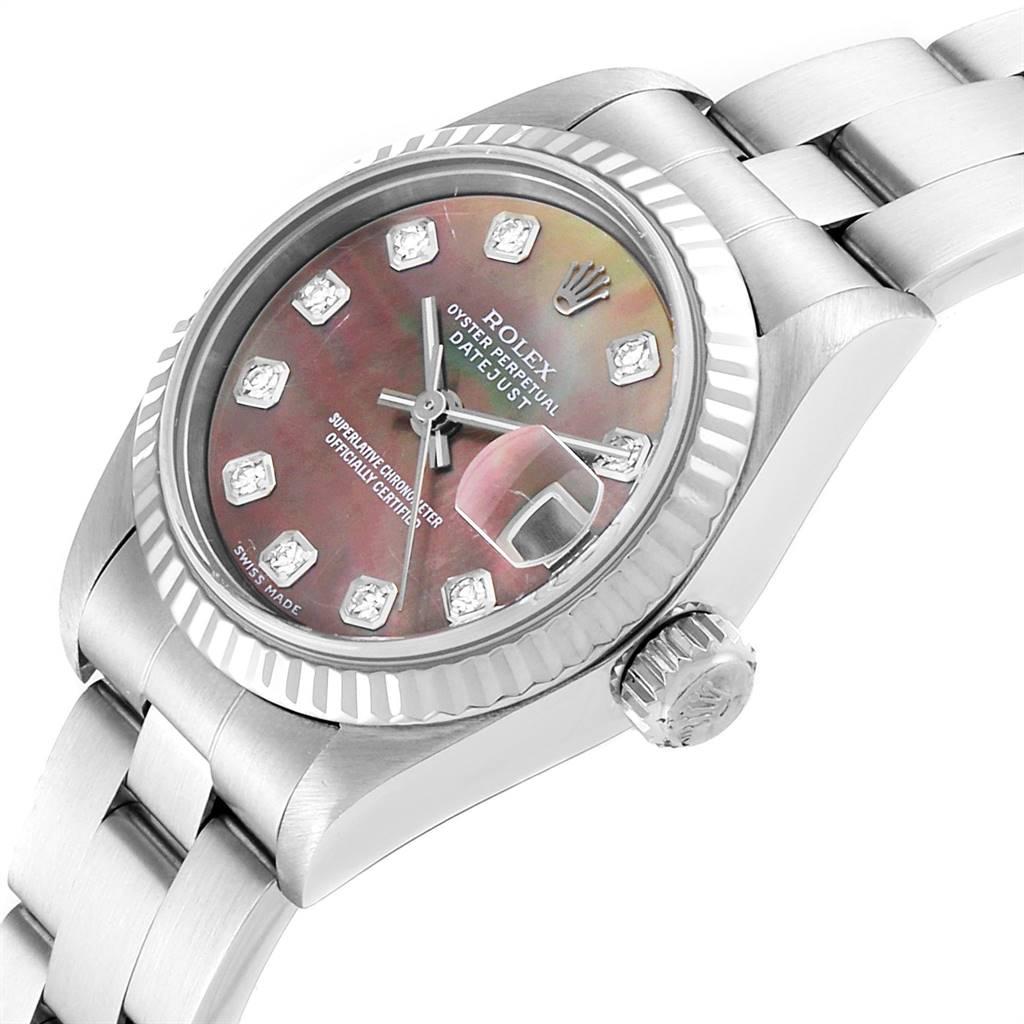 Rolex Datejust Mother of Pearl Diamond Ladies Watch 79174 Box Papers For Sale 1