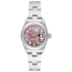 Rolex Datejust Mother of Pearl Diamond Ladies Watch 79174 Box Papers