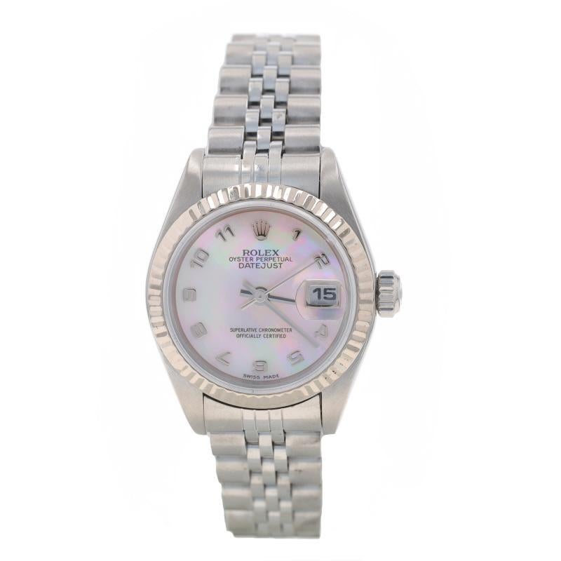 Rolex Datejust Mother of Pearl Ladies Wristwatch 79174 Automatic 1 Year Warranty In Excellent Condition For Sale In Greensboro, NC