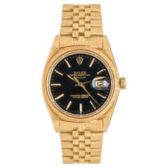 Rolex Datejust NOS Florentine Finish Matte Black Dial 1611