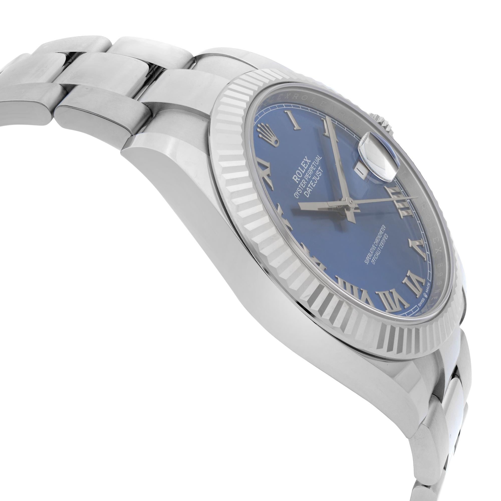 126334 blue roman dial oyster band datejust