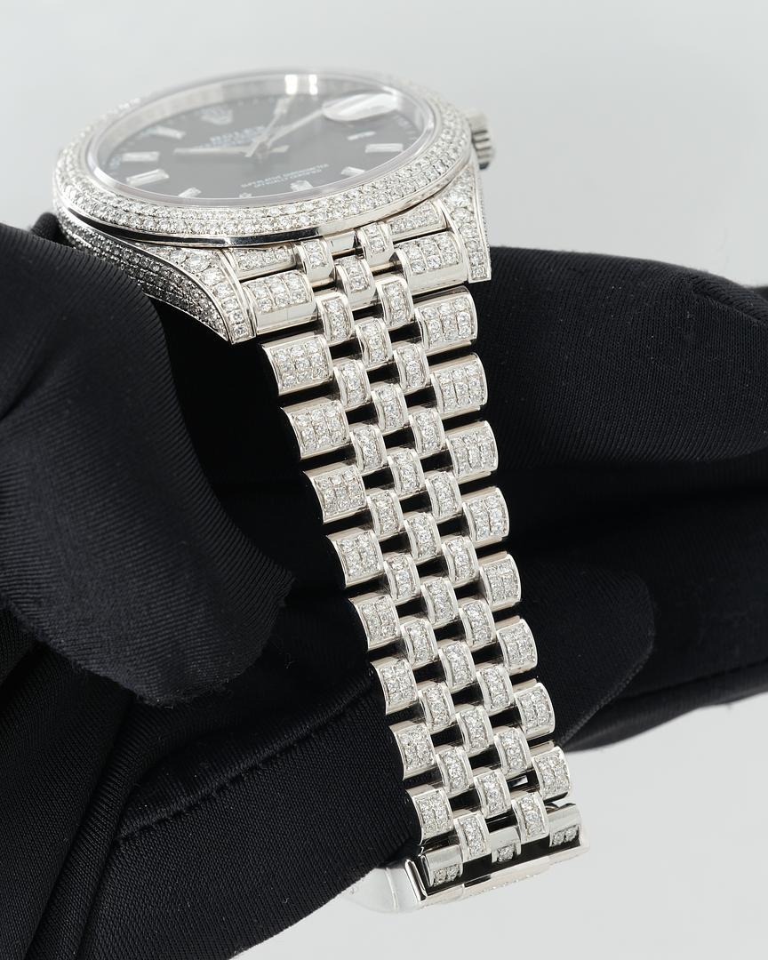 Modern Rolex Datejust Oyster Perpetual Diamond Set 126300 Wrist Watch For Sale