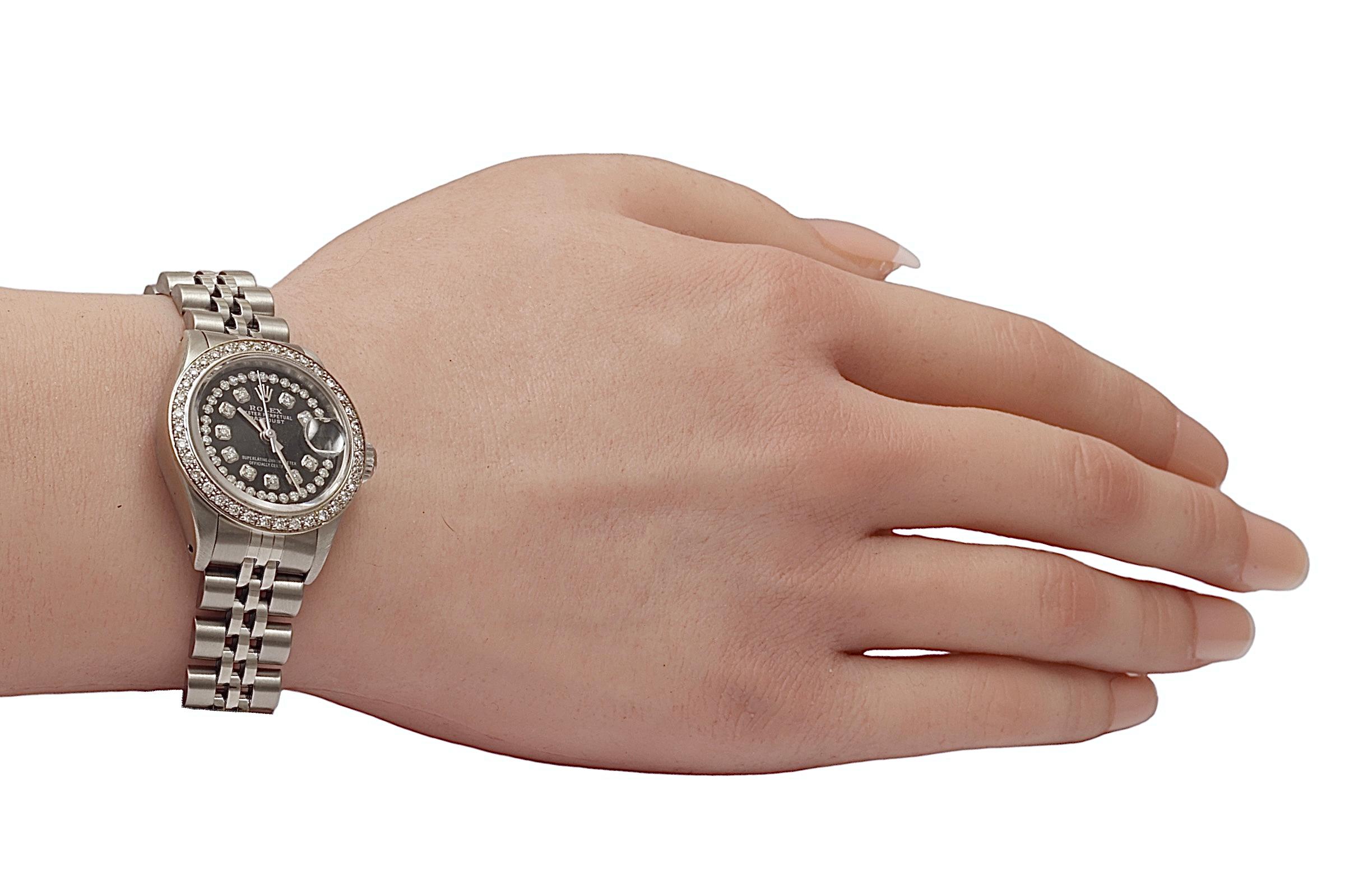 Rolex Datejust Oyster Perpetual Stainless Steel Diamond Set, Automatic For Sale 4
