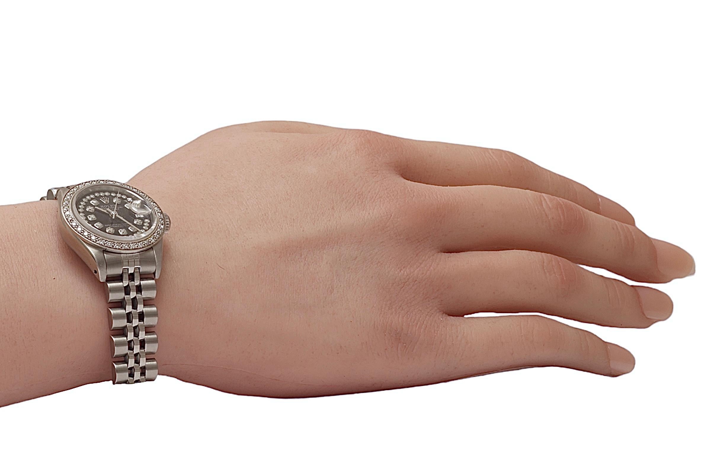 Rolex Datejust Oyster Perpetual Stainless Steel Diamond Set, Automatic For Sale 5