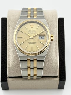 Rolex Datejust Oysterquartz 17013 Champagne Dial 18K Yellow Gold Stainless Steel