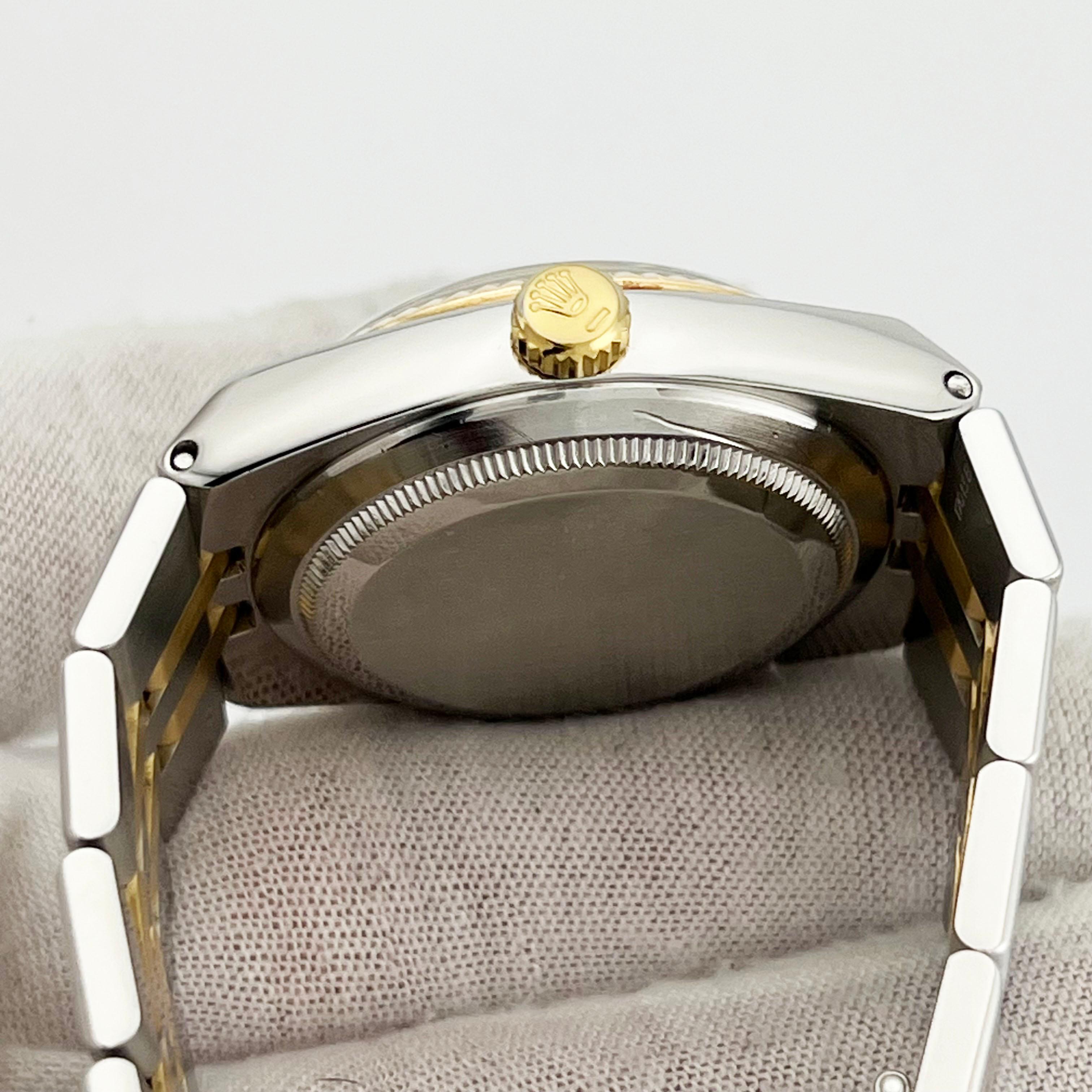 Rolex Datejust Oysterquartz 17013 Esfera plateada Oro amarillo de 18 quilates Caja de acero Papel 2