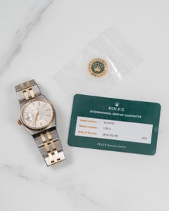 Rolex Datejust Oysterquartz 17013 Silver Sunburst Dial SS/YG 6.3m Serial 1979 wi
