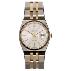 Rolex Datejust Oysterquartz 17013 Silver Sunburst Dial SS/YG 6.3m Serial 1979 wi