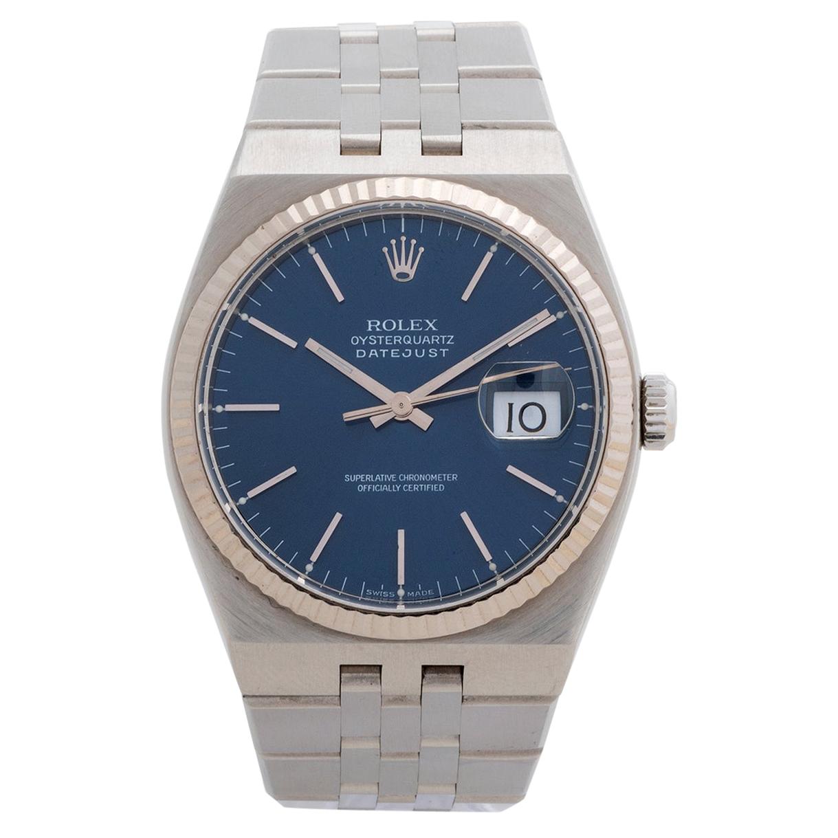 Rolex Datejust Oysterquartz 17014, Box and Papers, Outstanding Condition at  1stDibs | rolex oysterquartz box, rolex 17014, rolex oysterquartz blue