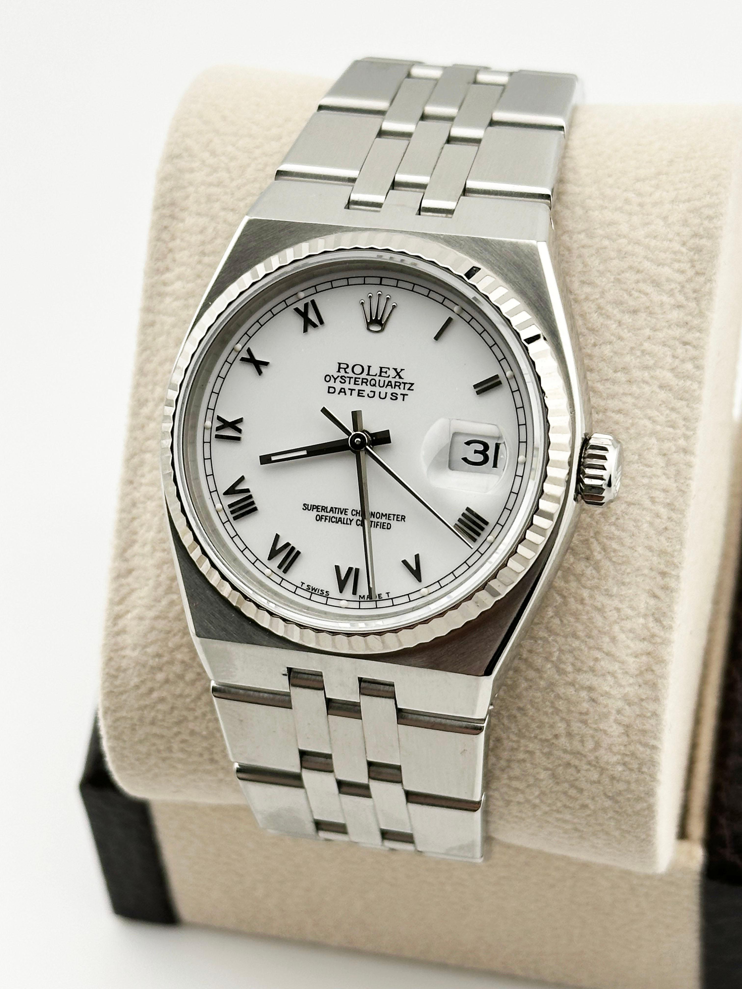 Rolex Datejust Oysterquartz 17014 White Dial Stainless Steel Box Paper 36mm 3