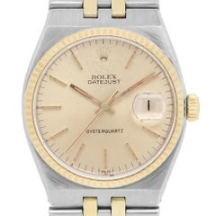 Rolex Datejust Oysterquartz 36mm 18K Gold Champagner-Zifferblattuhr 17013, Vintage