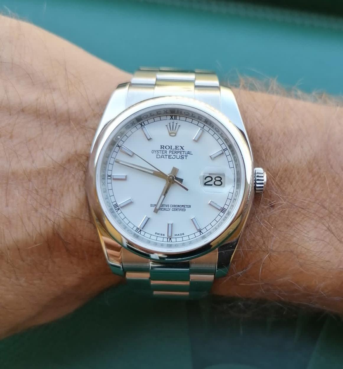 Rolex Datejust Oystersteel Bianco Quadrante Romano Orologio da polso Ref 16200 In condizioni ottime a Florence, IT