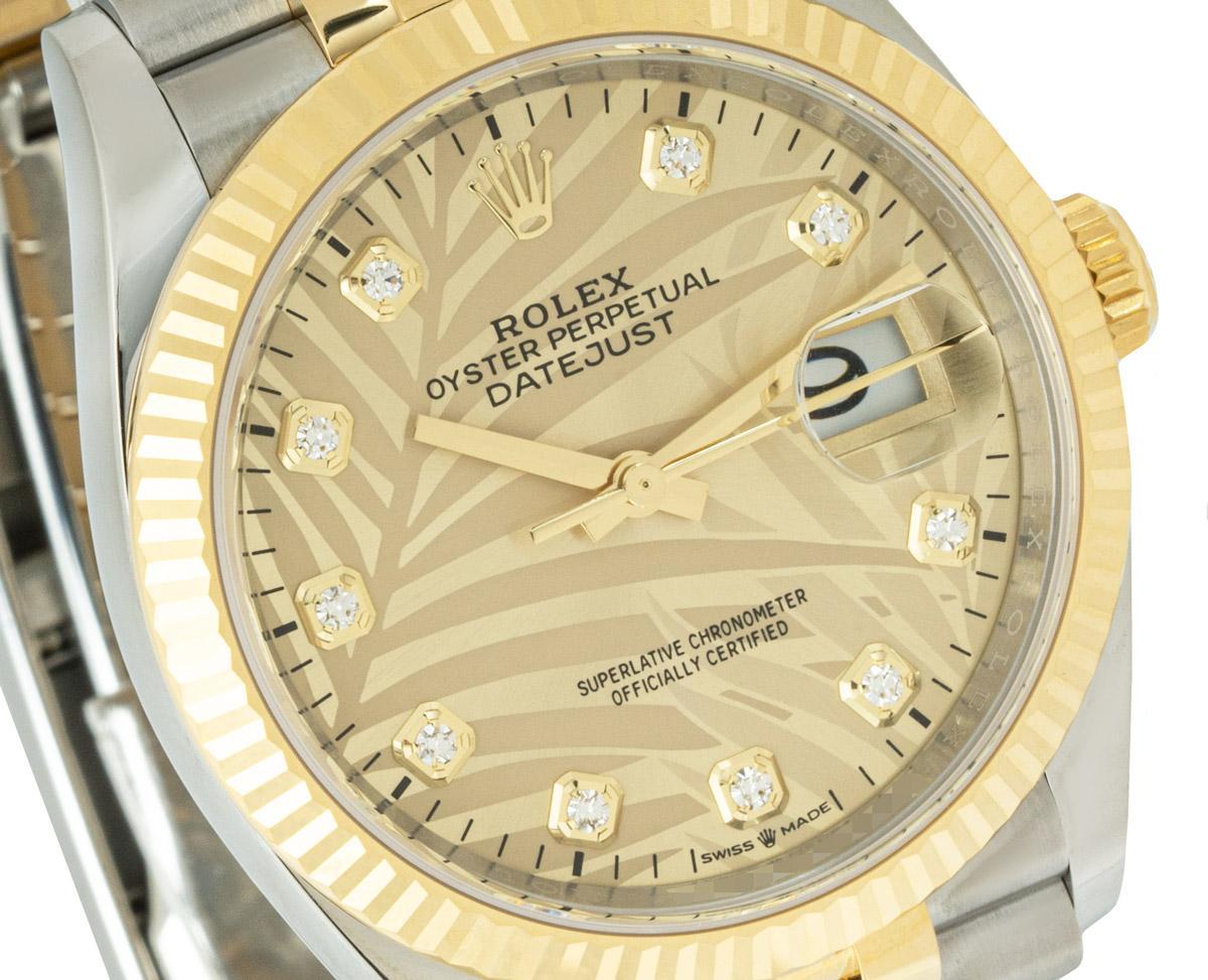 Rolex Datejust Palm Motif Diamond Dial 126233 In New Condition In London, GB