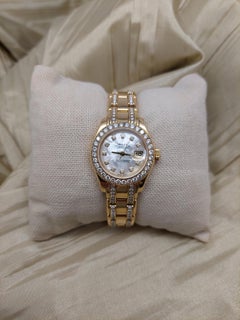 Rolex Datejust Pearlmaster 18KT Diamond MOP Ladies Watch
