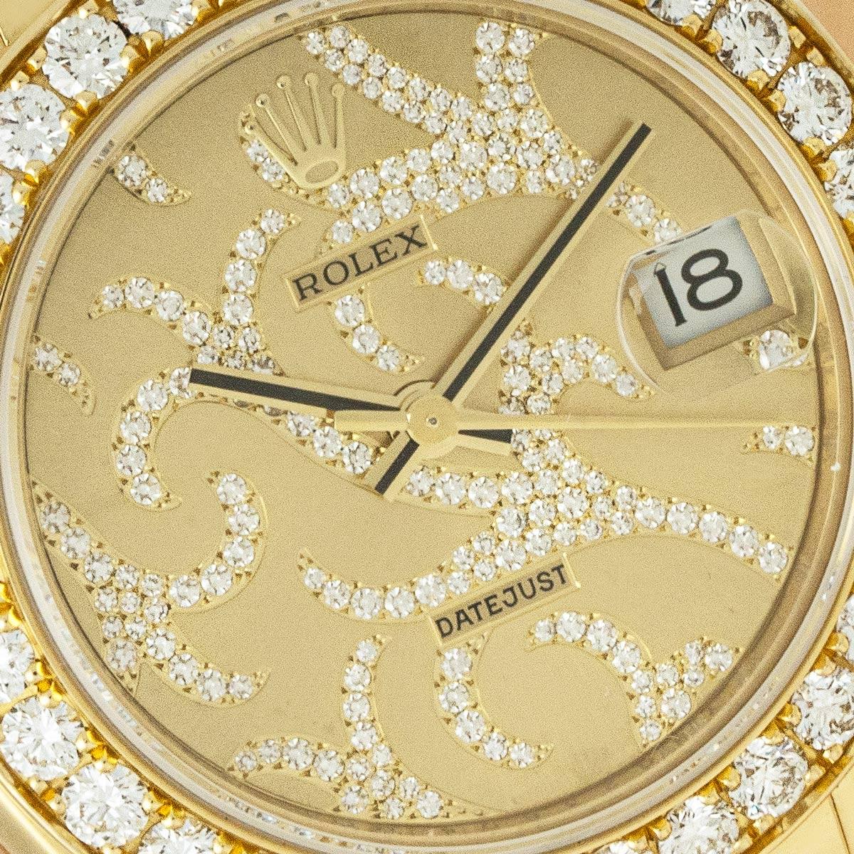 Rolex Datejust Pearlmaster 34mm Arabesque Diamant-Set 81298 (Rundschliff)
