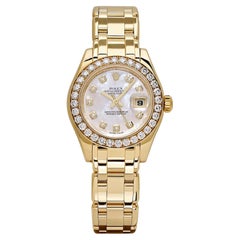 Rolex Datejust Pearlmaster 80298 Yellow Gold Mother of Pearl Diamond Dial (2007)