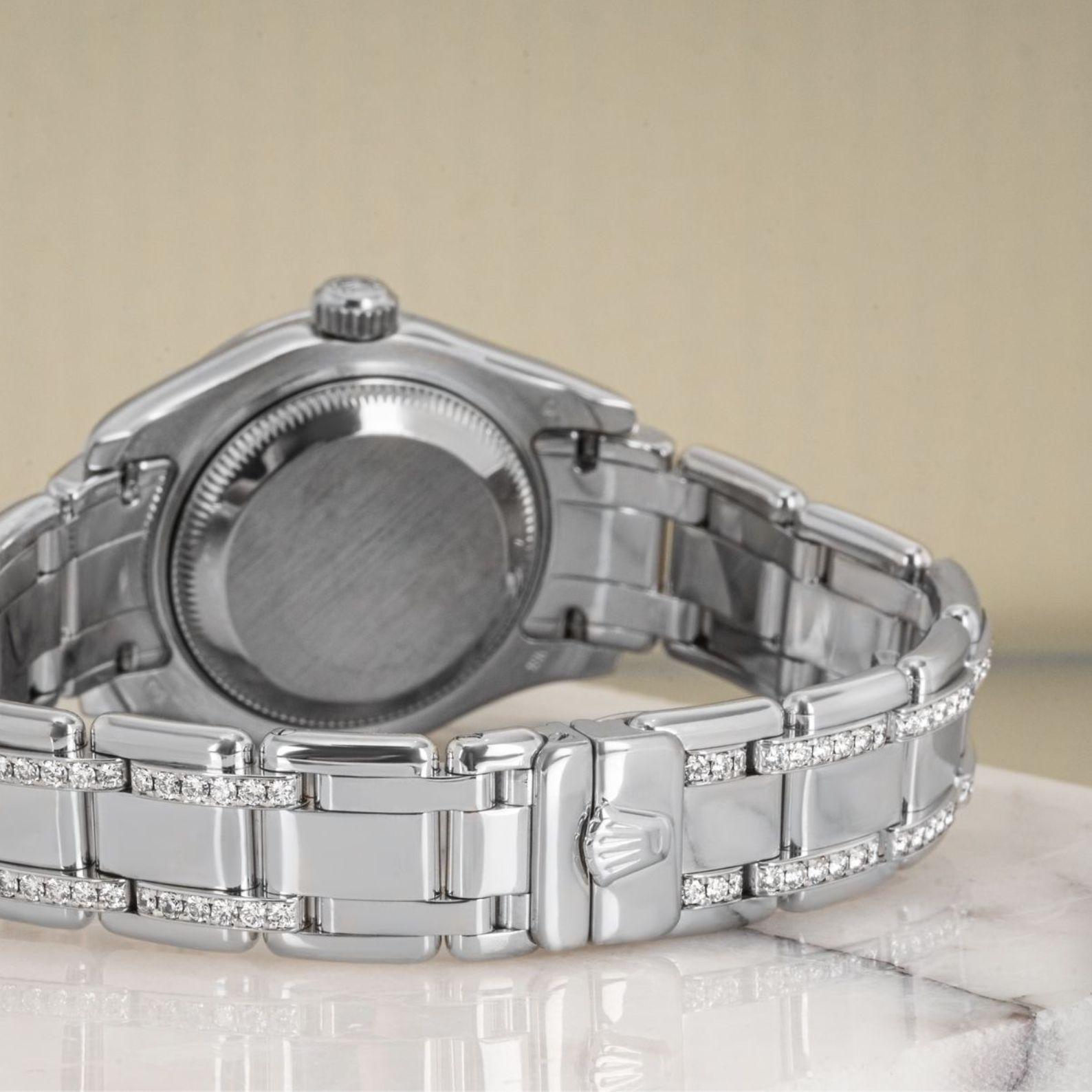 Taille ronde Rolex DateJust Pearlmaster serti de diamants 80299 en vente
