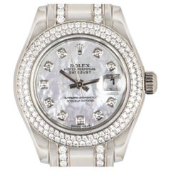 Rolex Datejust Pearlmaster Diamond Set White Gold 80339