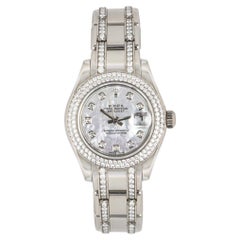 Rolex Datejust Pearlmaster Diamond Set White Gold 80339 Watch