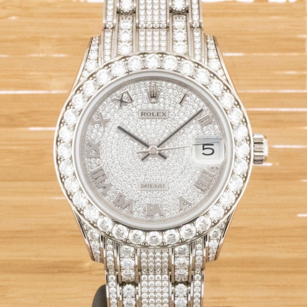 Taille ronde Rolex 81409RBR  Datejust Pearlmaster Full Diamonds B+P Dec 2019 RRP £142000