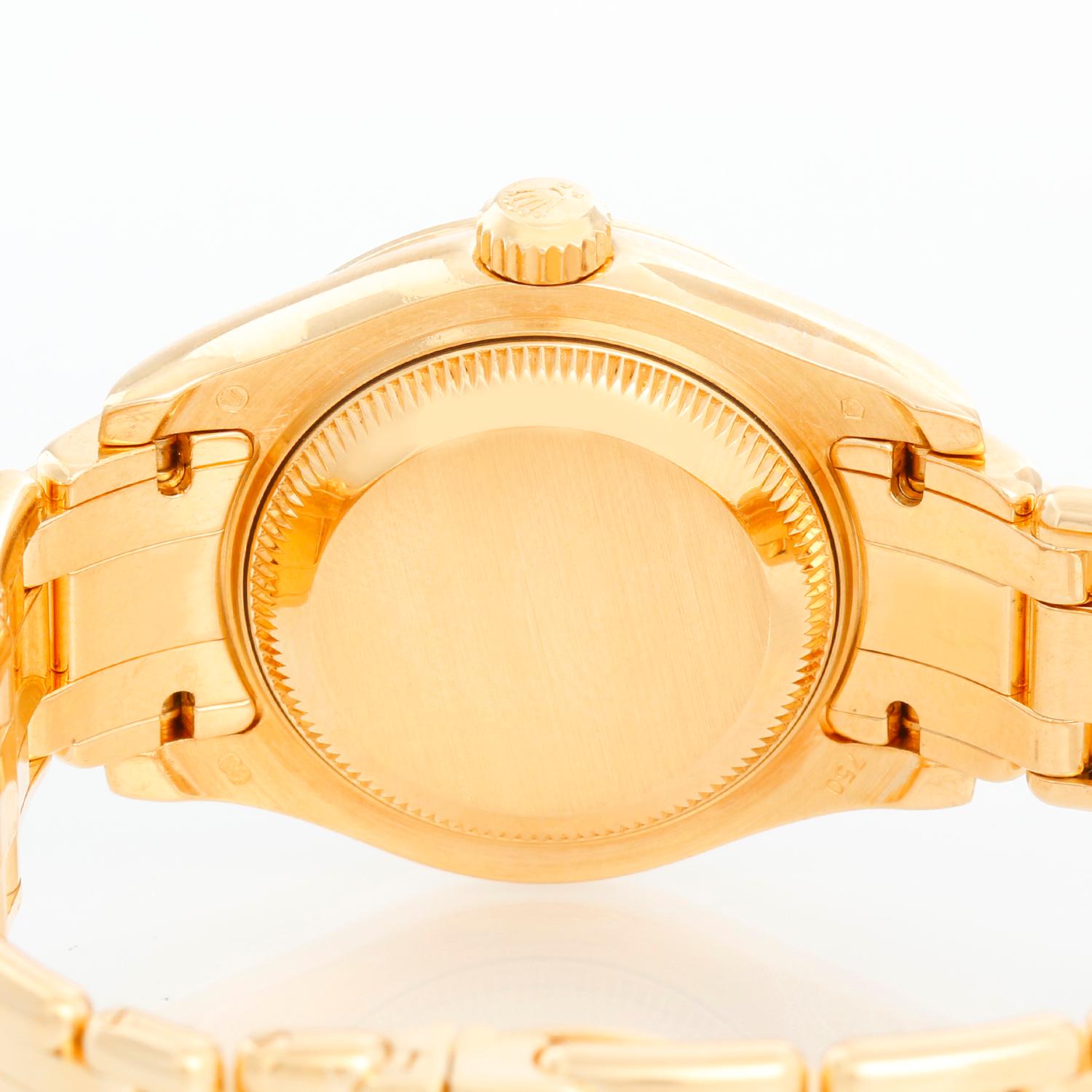 Rolex Datejust Pearlmaster Ladies Diamond Watch 80318 In Excellent Condition In Dallas, TX